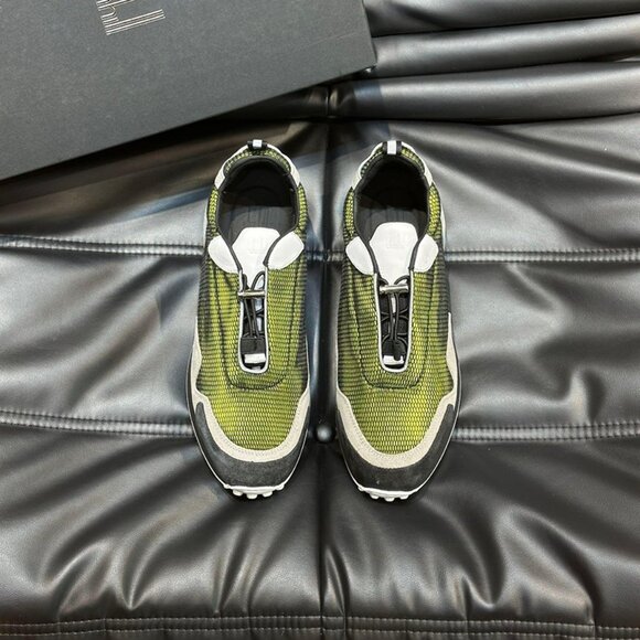 Dunhill Mens Lace-Up Casual Mesh Sneakers Green main image 10